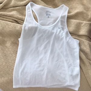 Nike dri-fit white crop tank
